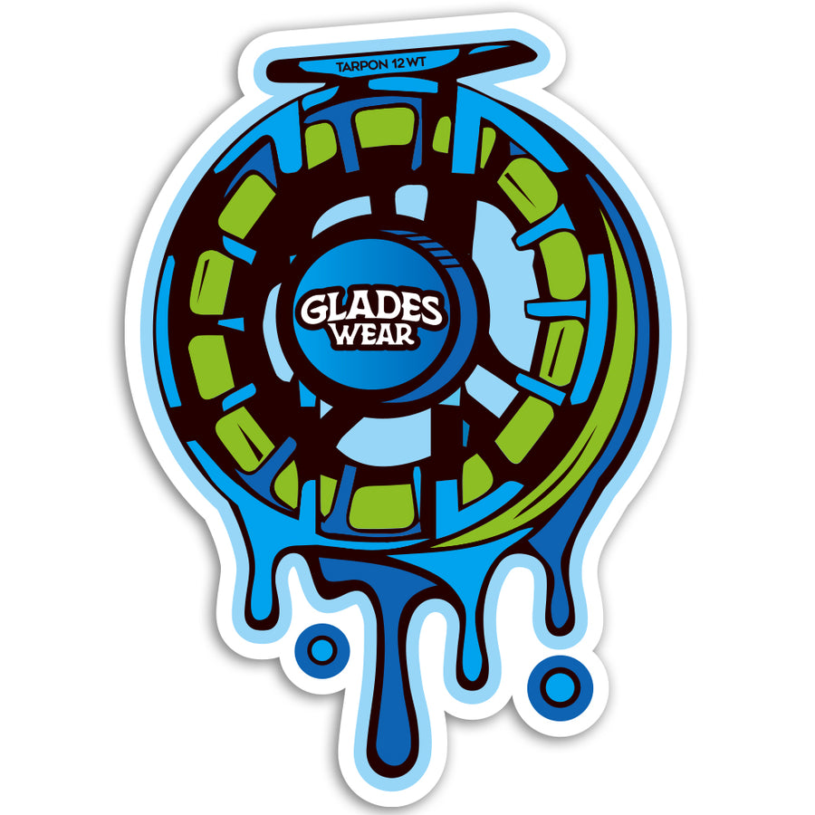 Melted Fly Reel Decal
